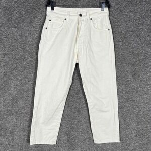 6397 News NP029 Denim Shorty Jeans 24 Made in‎ Italy White Button Fly